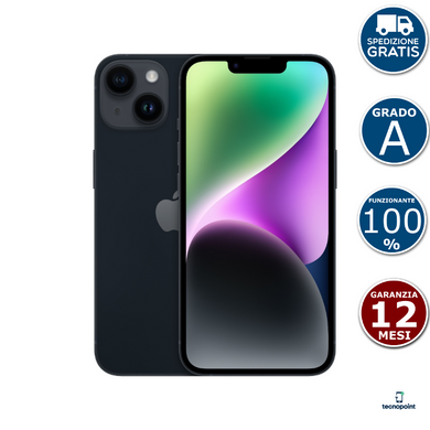 APPLE iPhone 14 - 128GB - Mezzanotte - Usato - Grado A
